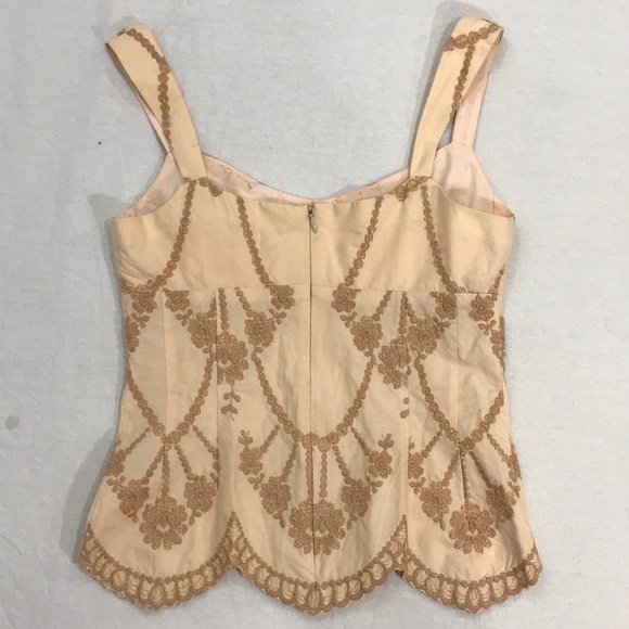 Nanette Lepore Scalloped Embroidered Top - Picture 3 of 6